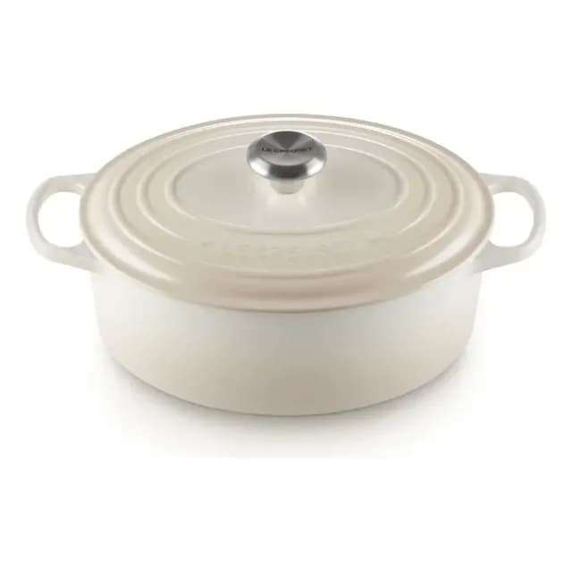 Le Creuset Cocotte Ovalada 29 Cm Meringue Hierro