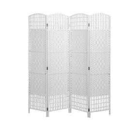 Biombo Separador De Ambientes Y Hogar Muebles Metinca Color Blanco