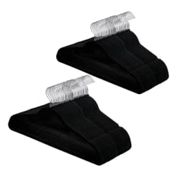 Pack 50 Colgadores Perchas Terciopelo Antideslizantes Color Negro