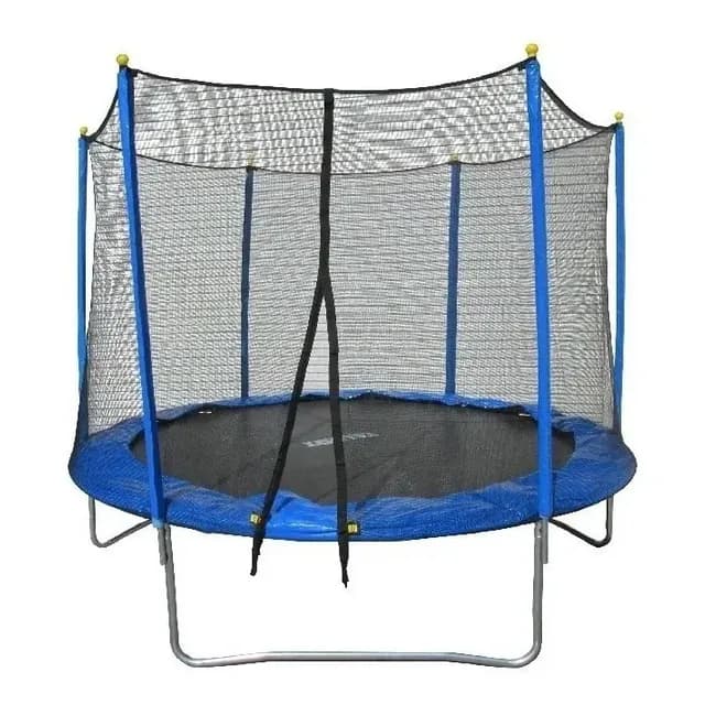 Cama elastica Talbot Junior HMJR244 con ancho de 2.44 m, color del cobertor de resortes azul y lona negra
