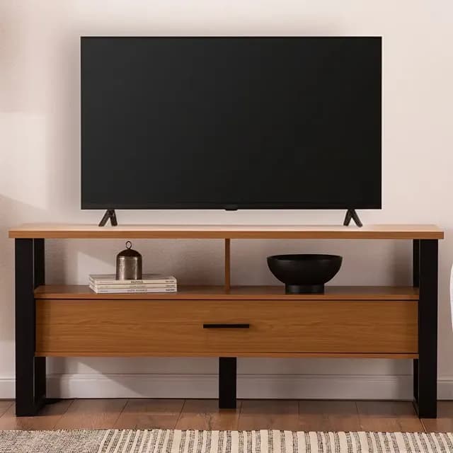 Rack Guayacan 1 Cajon Tv 60 Roble-negro Roca