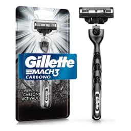 Maquina De Afeitar Reutilizable Gillette Mach3 Carbono 1 Un