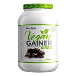 Proteina Vegana Foodtech Gainer Mass Chocolate 1.36kg Sin Gluten