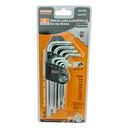 Set Juego Llaves Medianas Allen Estrella 9 Piezas Makawa