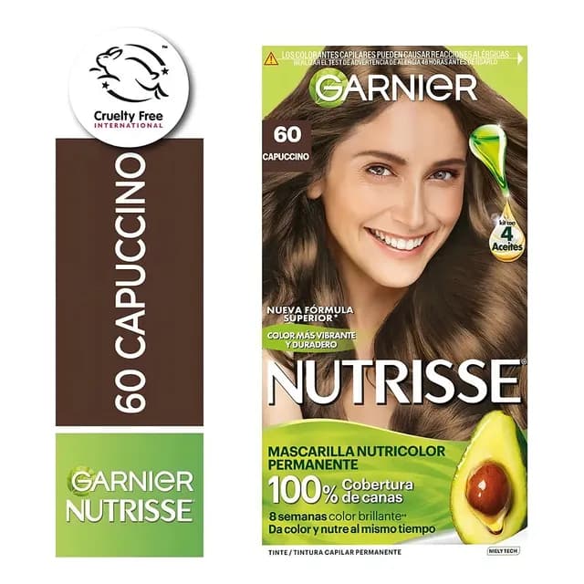 Tintura Permanente Nutrisse Capuccino Sin Amoniaco para Cabello