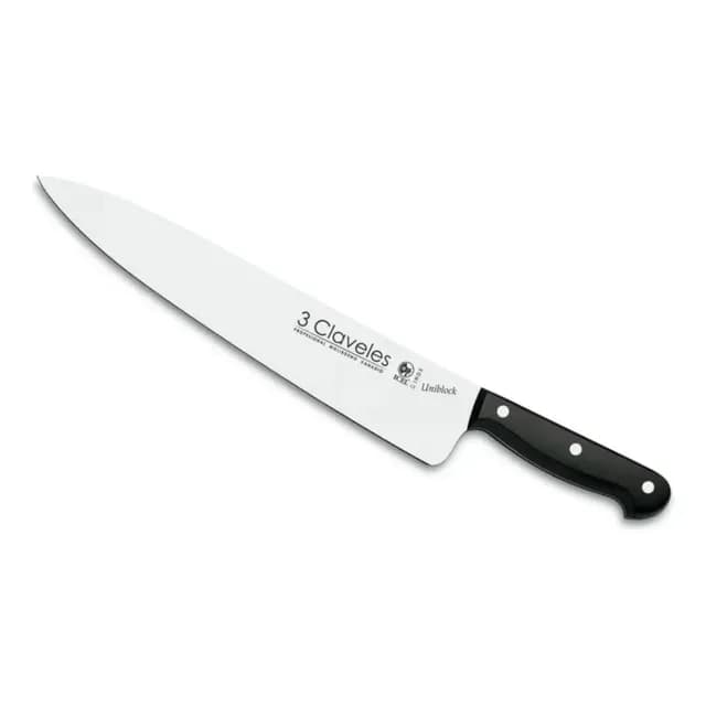 Cuchillo Tres Claveles # 1166 Inox Uniblock 30cm Cocinero