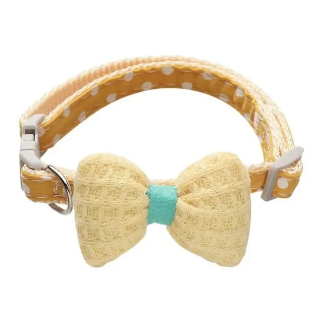 Collar De Algodon Lazo Para Mascotas Pequenas Gato Y Perro
