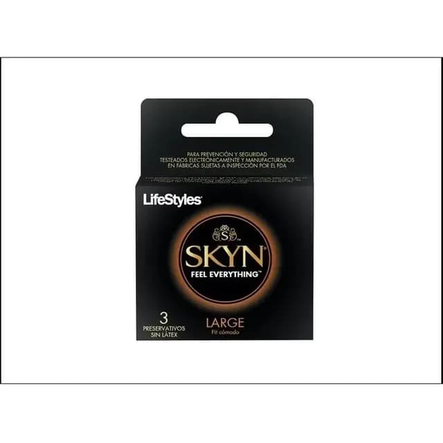 Preservativo Sin Latex Lifestyles Skyn Large - 3 Unidades