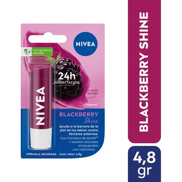 NIVEA BlackBerry Shine Lip Balm 4.8g