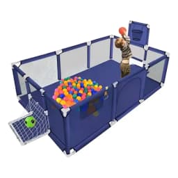 Corralito Para Bebe Corral De Gimnasio De Juegos Infantil Color Azul