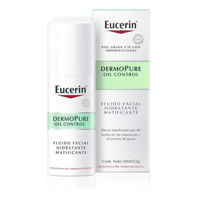 Eucerin Fluido Facial Matificante Dermopure Piel Grasa 50ml