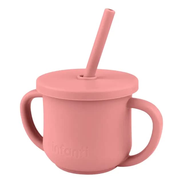 Vaso 2 En 1 Con Asas Rojo Infanti