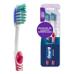 Cepillo de Dientes Oral-B Radiant Cerdas Medias 2 Uds