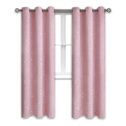 Cortina Nina Nino Semi Blackout Casatua 2 Panos 140x220 Cm Color Rosado claro