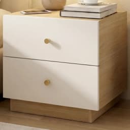 Velador 2 Niveles Con Cajon Mesita Moderno 50*42*47cm