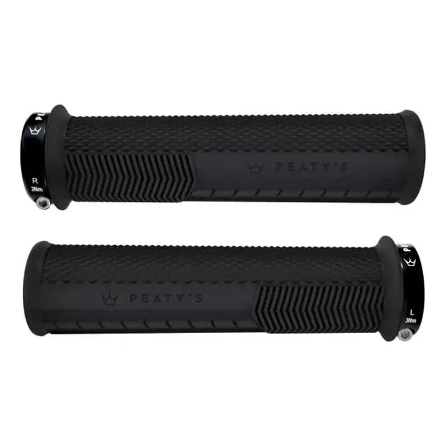 Punos Bicicleta Knurl Delgado Negro Peatys