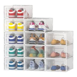 Caja Organizador De Zapatos Marca Homer Design Set X4 Unidade Apilables Firmes Transparente