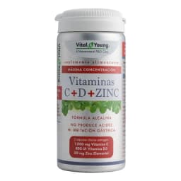 Vitamina C + D + Zinc 60 Capsulas Vital & Young