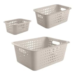 Conjunto De Cestas Organizadoras Beige
