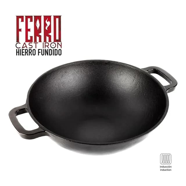 Magefesa Ferro Wok 30 Cm Hierro Fundido Negro