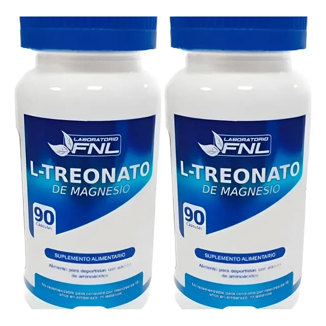 L Treonato De Magnesio 180 Capsulas Fnl - Oferta Pack X2