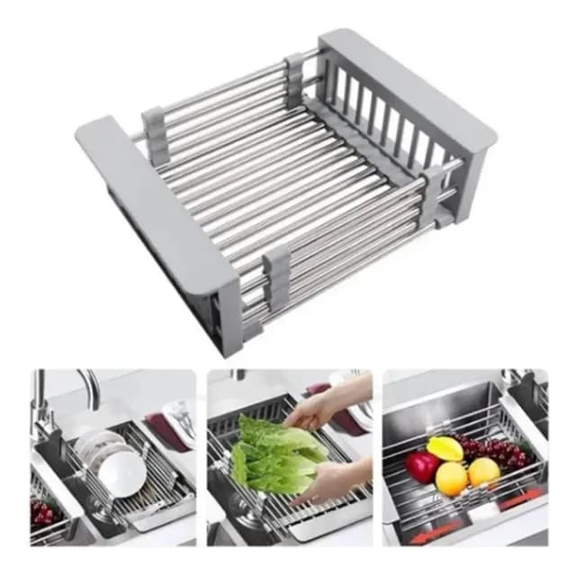 Escurridor Plato Fruta Verdura Retractil Extensible Cocina
