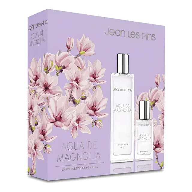 Set Jean Les Pins Agua de Magnolia EDT 100 ml + Miniatura 30 ml Mujer