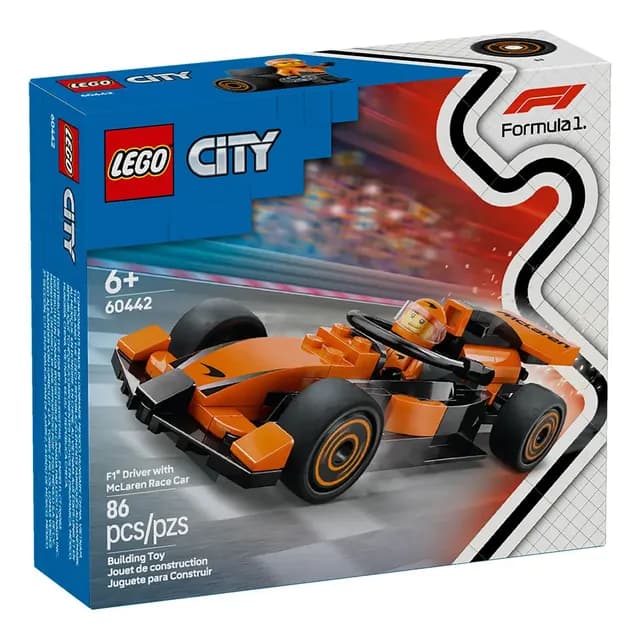 Lego Piloto De F1 Con Auto Mclaren (60442) Cantidad de piezas 86