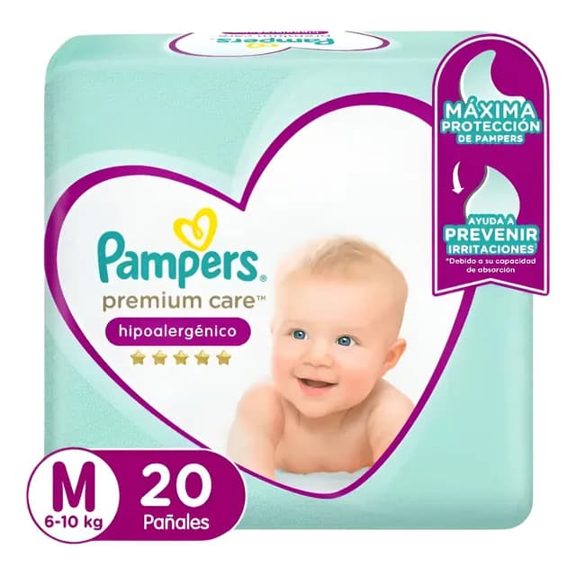 Panales Pampers Premium Care M 20 Unidades