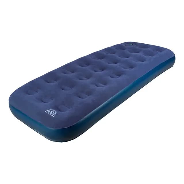 Colchon Inflable Tuscany Single Inflador De Pie Azul Doite Azul