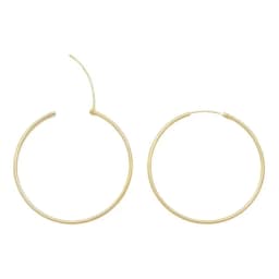 Aros Argollas De Plata Banadas En Oro 18k (40mm)