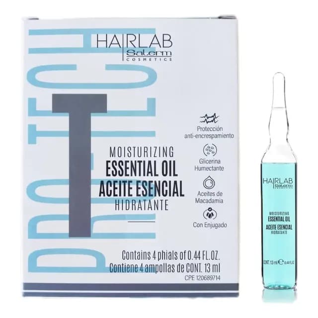 Salerm Ampollas Aceite Esencial Hidratante C/enjuague 4x13ml
