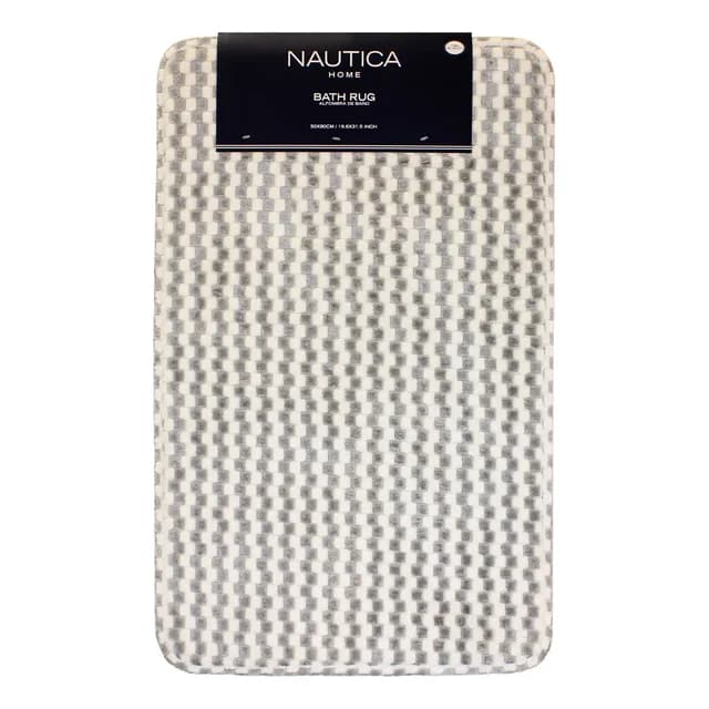 Alfombra De Bano Memory Foam 50x80 Cm Cuadros Silver
