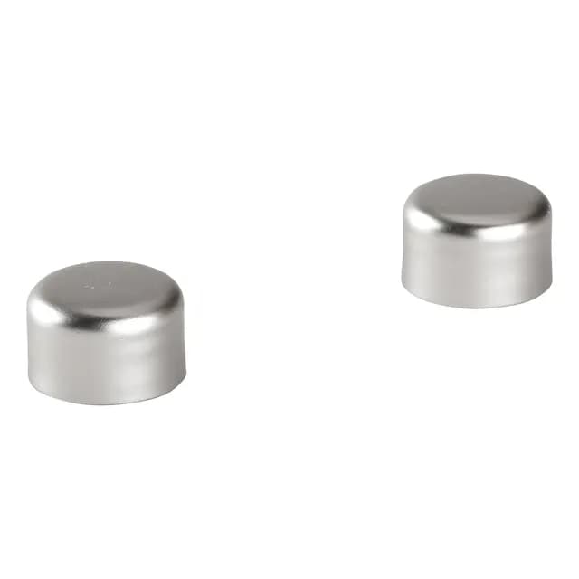Pack 2 Unidades Terminal Tope De Metal Satin 19 Mm