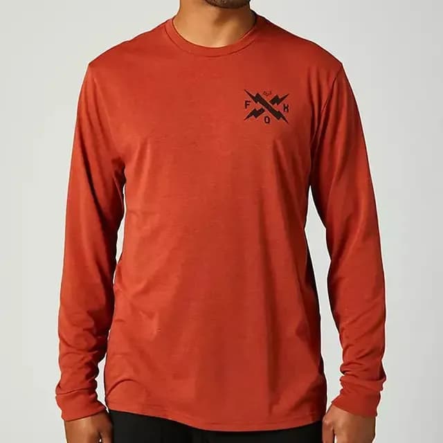 Polera Lifestyle Calibrated Manga Larga Rojo Fox