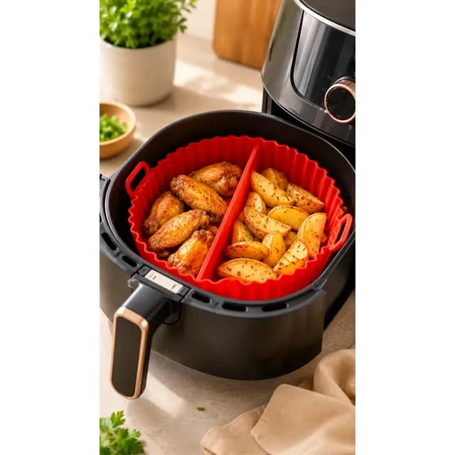 Forro Silicona Para Airfryer Freidora Silicona Con Division