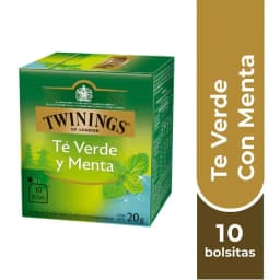 Twinings Te Verde Con Menta X 10 Bolsitas