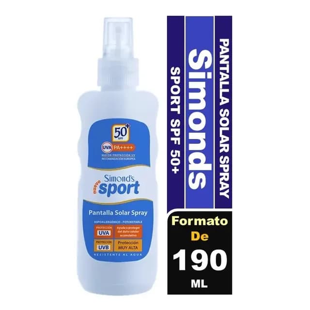 Simond's Sport Bloqueador Pantalla Solar Spf 50+ 190 Ml