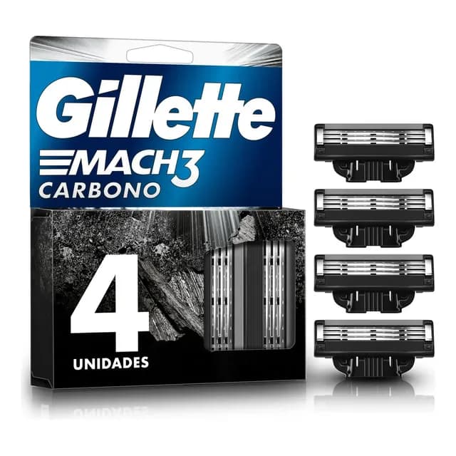 Repuestos Maquina De Afeitar Gillette Mach3 Carbono 4 Unidad