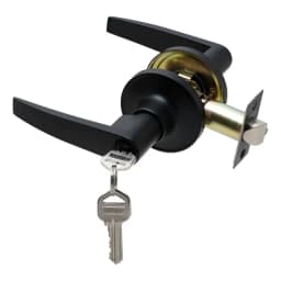 Cerradura Tubular Con Manilla, Acc Princ -bodega. Negro Mate