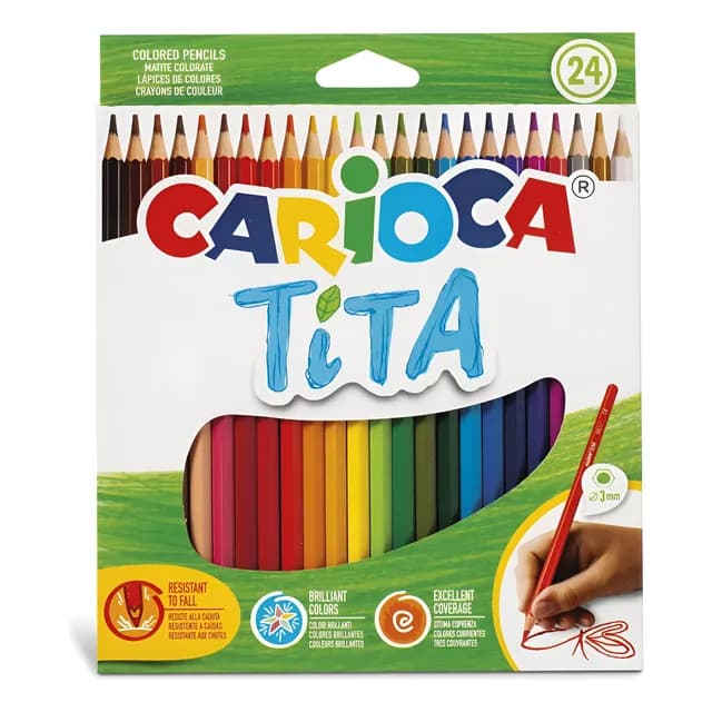 Lapices De Colores Carioca Tita 24 Unidades