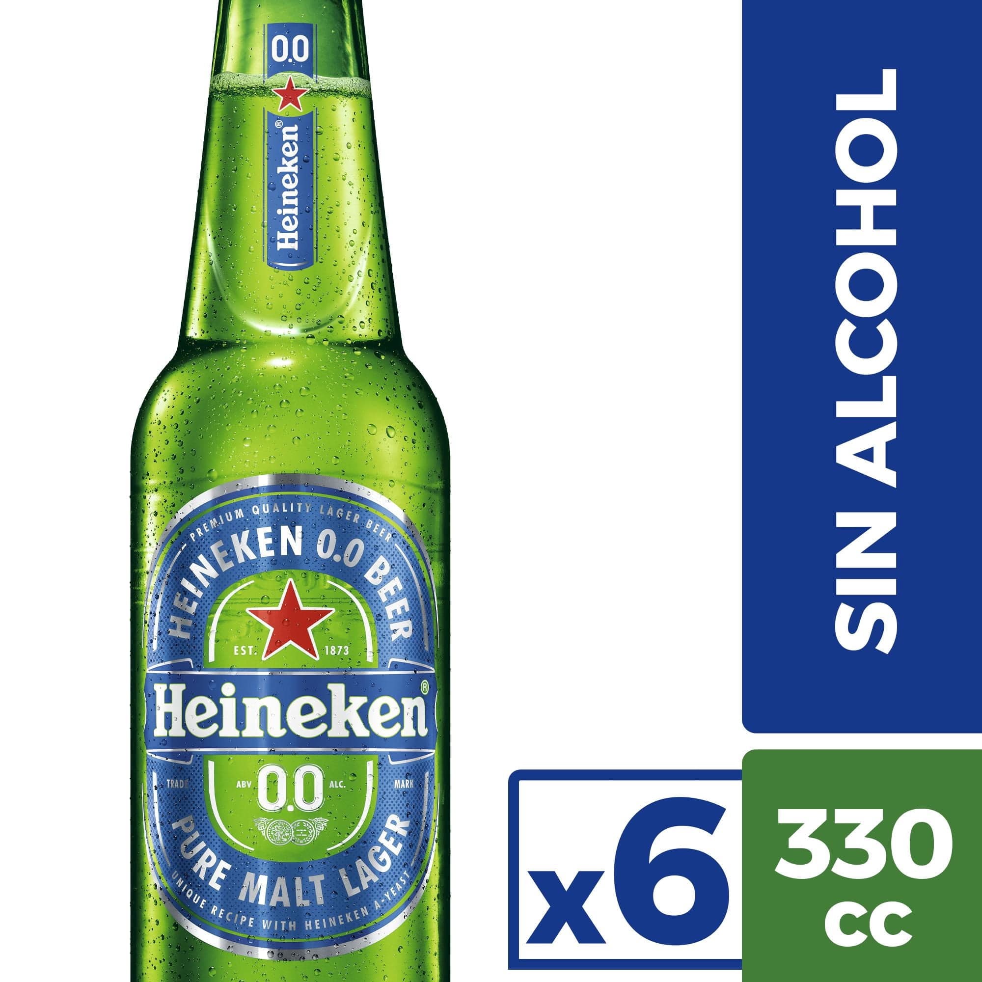 Cerveza Sin Alcohol Lager Pack 6 Botella, 330 ml