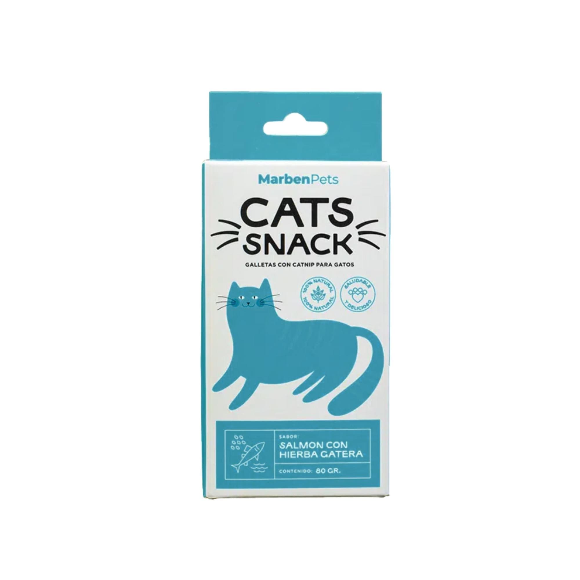 Galleta Gato con Catnip Sabor Salmon Hierba Gatera Caja, g ml