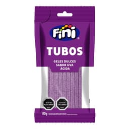 Regaliz Tubos Sabor Uva Acida, 80 g