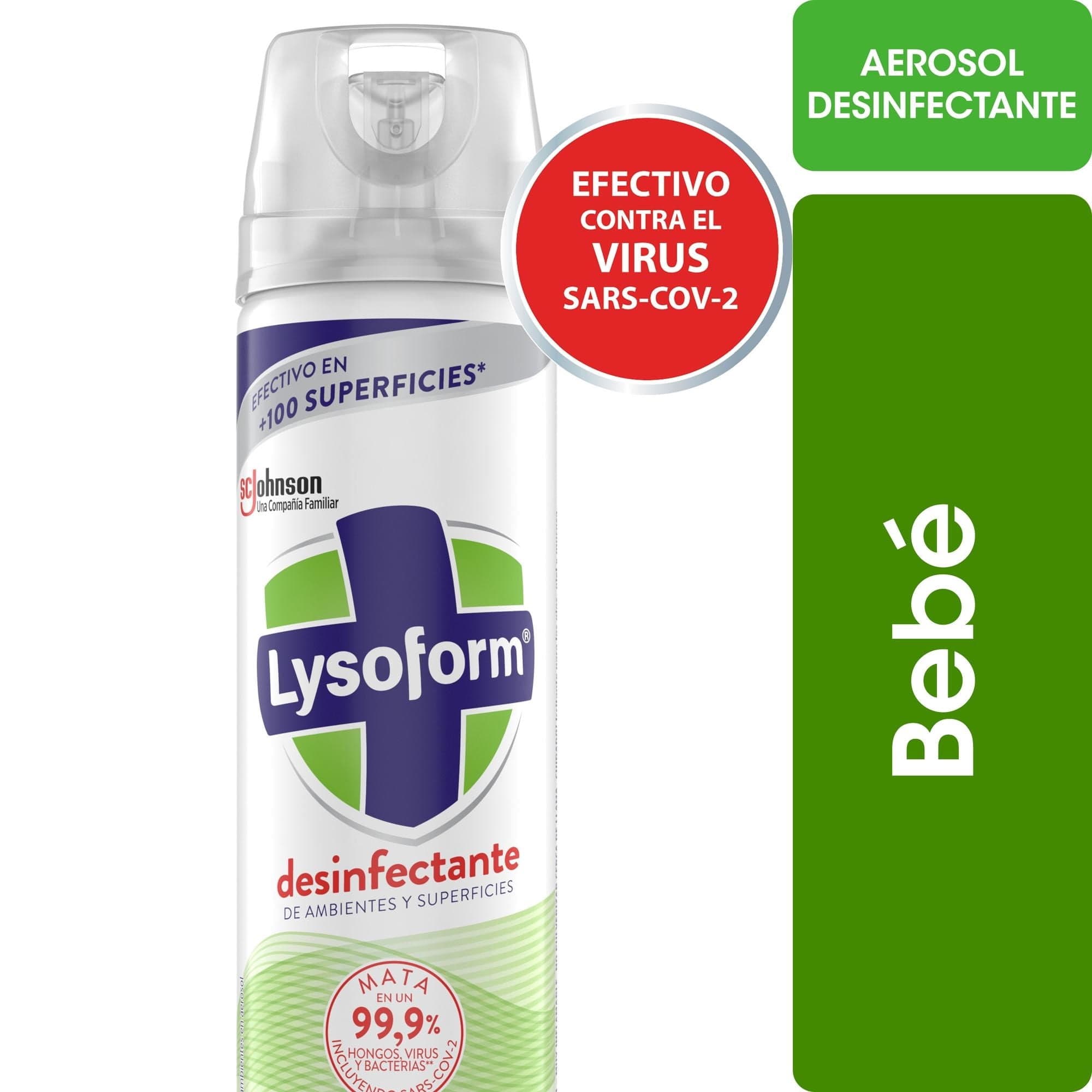 Desinfectante de Ambientes y Elimina Olores Bebe en Aerosol Lata, 360 ml