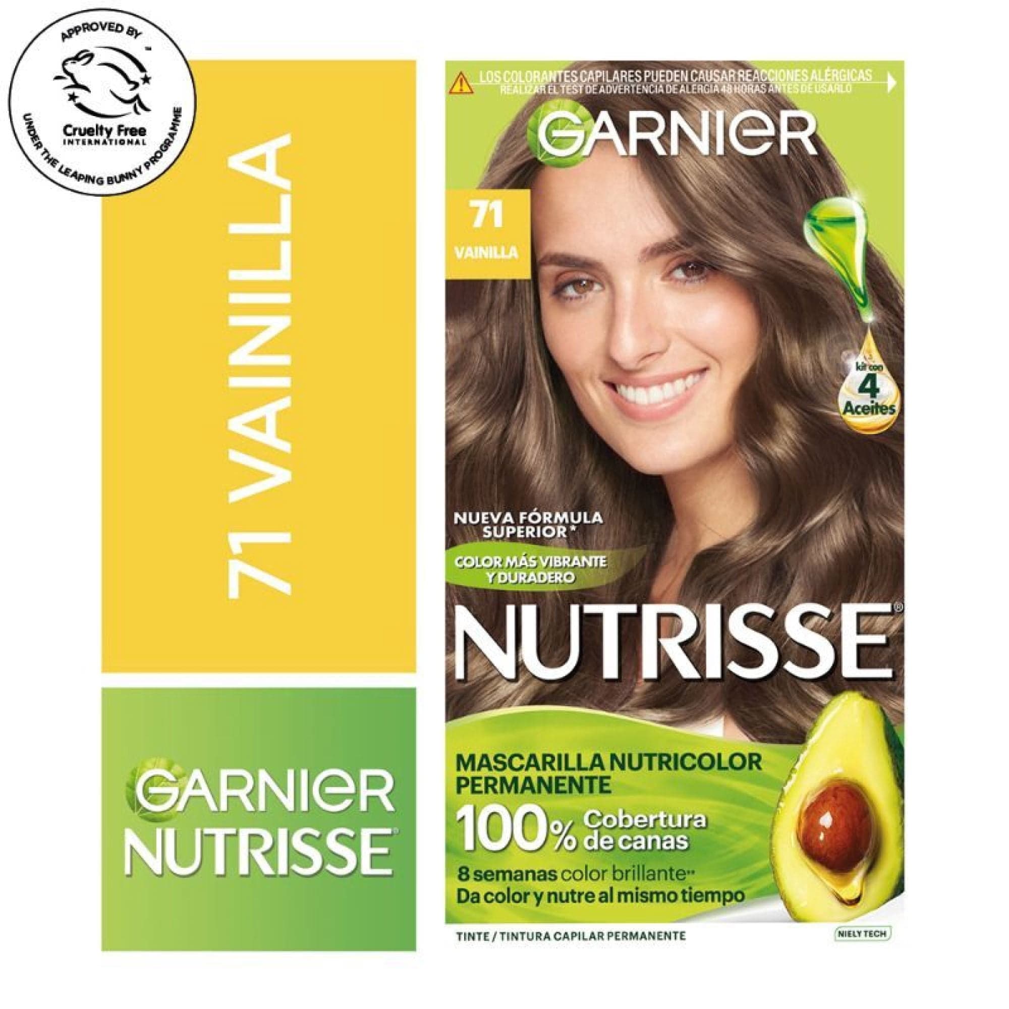 Coloracion Nutrisse Cabello 71 Vainilla, 1 Un