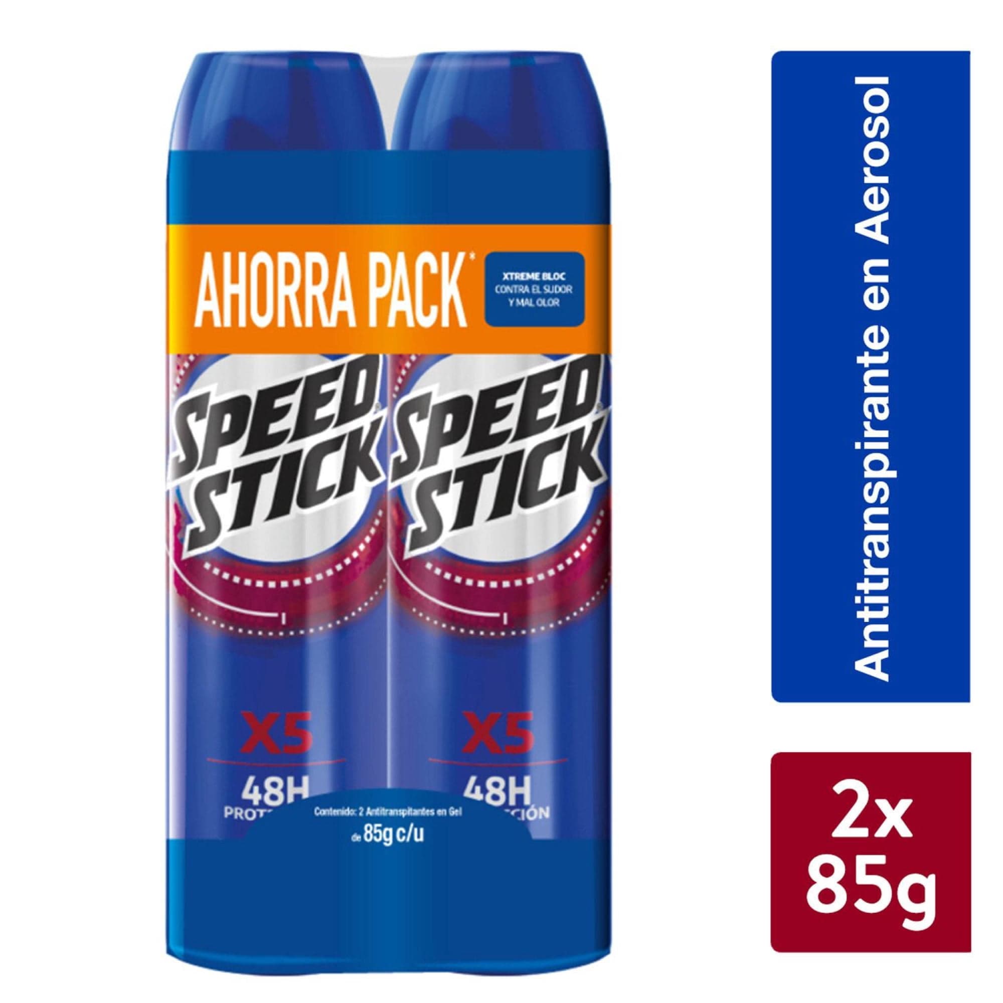 Desodorante Spray Speed Stick X5 Proteccion Extra Hombre, 91 g 2 Un