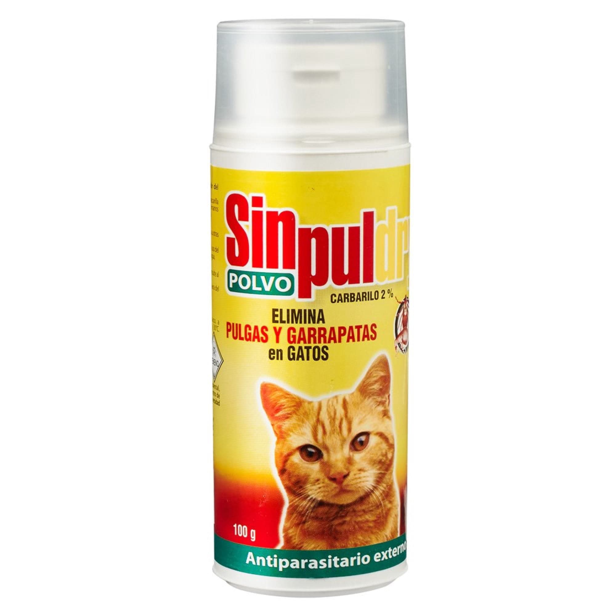 Talco Antiparasitario para Gato Lata, 100 g