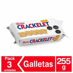 Galletas Saladas Pack 3 un Caja, 255 g