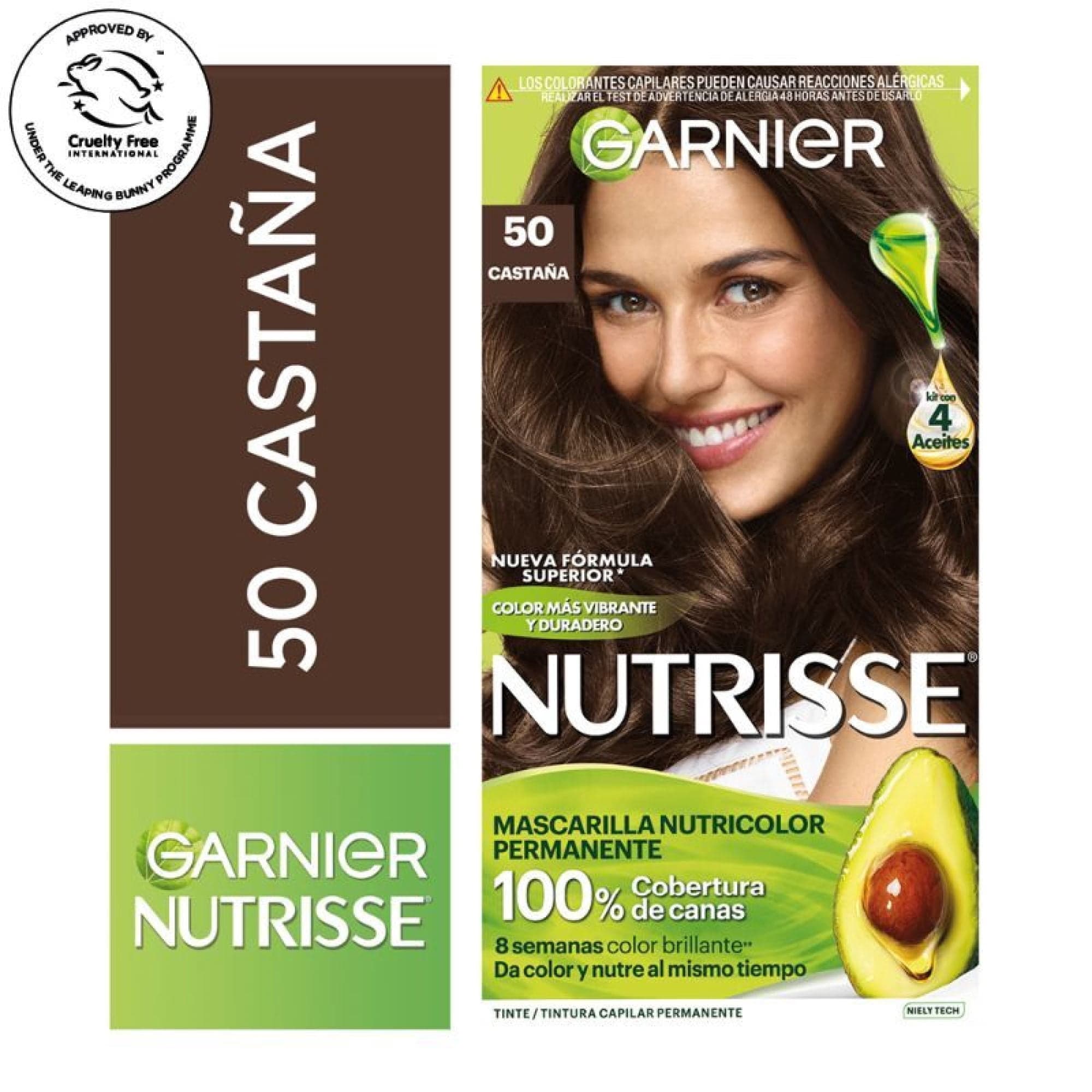 Coloracion Nutrisse Cabello 50 Castana, 1 Un